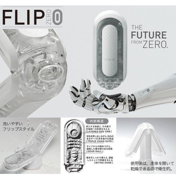 Мастурбатор Tenga - Flip Zero 0 White вид 12