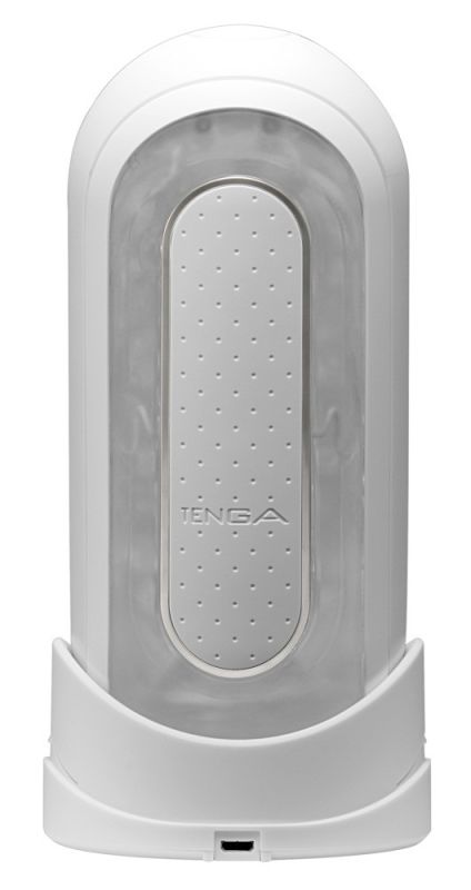 Мастурбатор нереалістичний із вібрацією Tenga Flip Zero білий вид 2