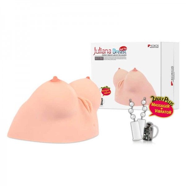 Мастурбатор в форме груди Kokos Juliana Breast с вибрацией вид 3