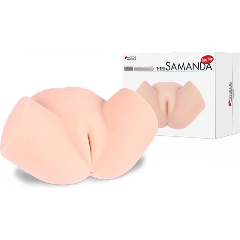 Мастурбатор Вагина и анус двухслойная Kokos Samanda вид 9