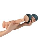 Мастурбатор вагіна з кібершкіри Adrien Lastic Siltex Ultra, бежевий у сірій колбі вид 6