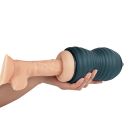 Мастурбатор вагіна з кібершкіри Adrien Lastic Siltex Ultra, бежевий у сірій колбі вид 8