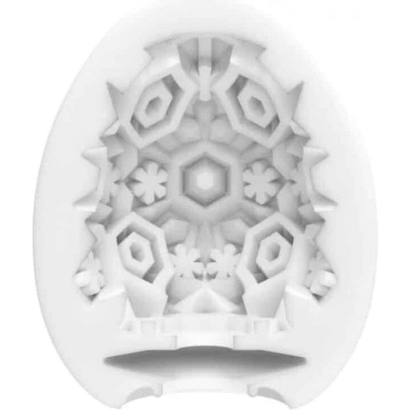Мастурбатор яйце з рельєфом Tenga Snow Crystal, білий вид 3