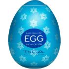 Мастурбатор яйцо с рельефом Tenga Snow Crystal, белый вид 2