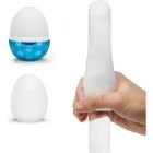 Мастурбатор яйце з рельєфом Tenga Snow Crystal, білий вид 4