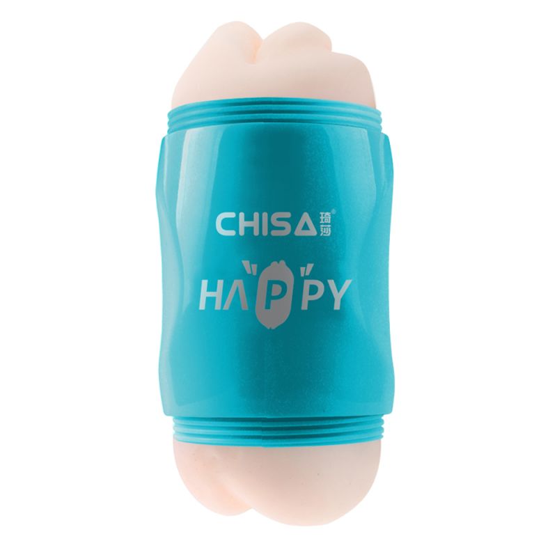 Мастурбатор Вагіна та Рот у колбі Chisa Portable Happy Cup з вібрацією вид 5
