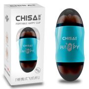 Мастурбатор Вагіна та Рот у колбі Chisa Portable Happy Cup з вібрацією