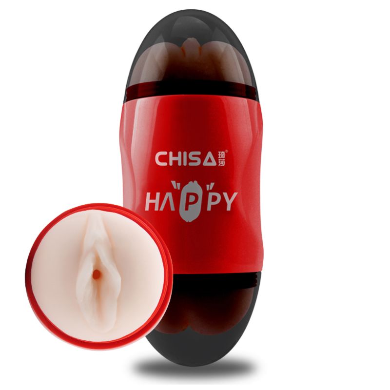 Мастурбатор двусторонний Вагина и Рот Chisa Portable Happy Cup в колбе вид 3