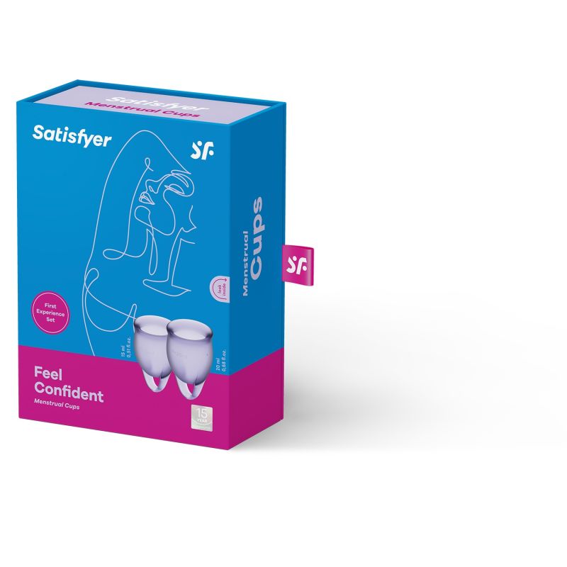 Набір багаторазових менструальних чаш Satisfyer Feel Confident, медичний силікон, 15 мл та 20 мл вид 5