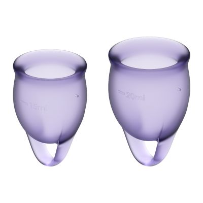 Набір багаторазових менструальних чаш Satisfyer Feel Confident, медичний силікон, 15 мл та 20 мл