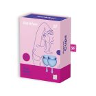 Менструальні чаші Satisfyer Feel Good із медичного силікону (15 мл + 20 мл), сині вид 5