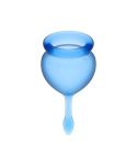 Менструальні чаші Satisfyer Feel Good із медичного силікону (15 мл + 20 мл), сині вид 3