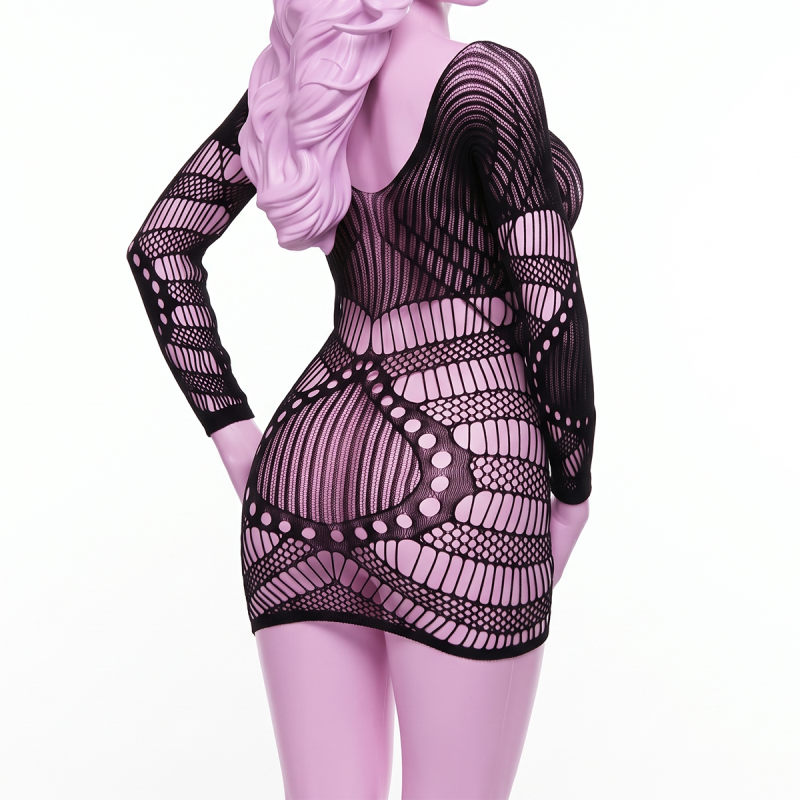 Мини платье с длинным рукавом Longsleeve Lace Mini Dress Baci Lingerie, OS вид 3