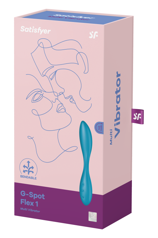 Мульти вібратор універсальний SATISFYER G-SPOT FLEX 1 блакитний вид 8