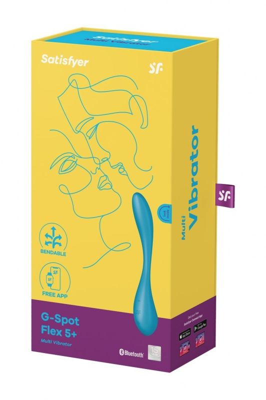 Мультивібратор SATISFYER G-Spot Flex 5+ керування телефоном, блакитний вид 7
