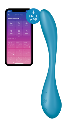 Мультивібратор SATISFYER G-Spot Flex 5+ керування телефоном, блакитний
