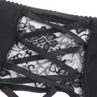 Мужской кружевной пояс с подвязками Star Night черный, M вид 11