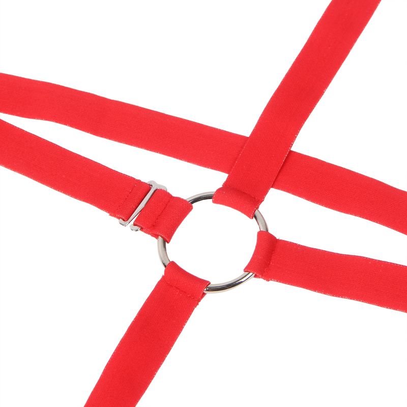 Чоловічі труси з портупеєю та чокером Star Night червоний-чорний, S вид 9