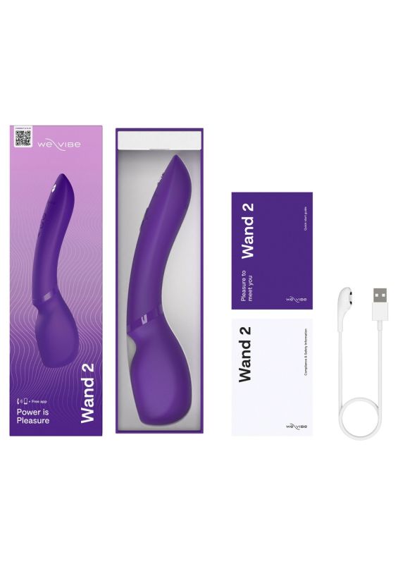 Смарт-Микрофон вибромассажер We-Vibe Wand 2, фиолетовый вид 10