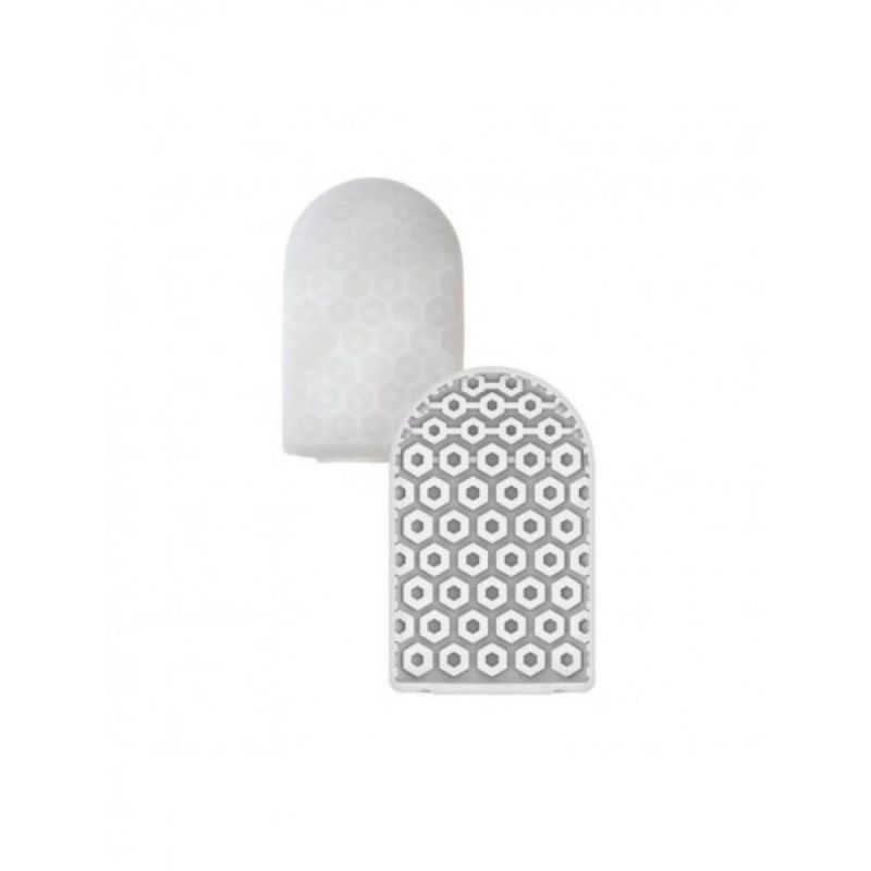 Міні мастурбатор нереалістичний Tenga Pocket Hexa-Brick, з рельєфом, білий вид 5