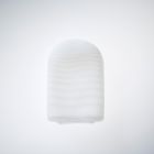 Мини мастурбатор нереалистичный Tenga Pocket Wave Line, с рельефом, белый вид 5