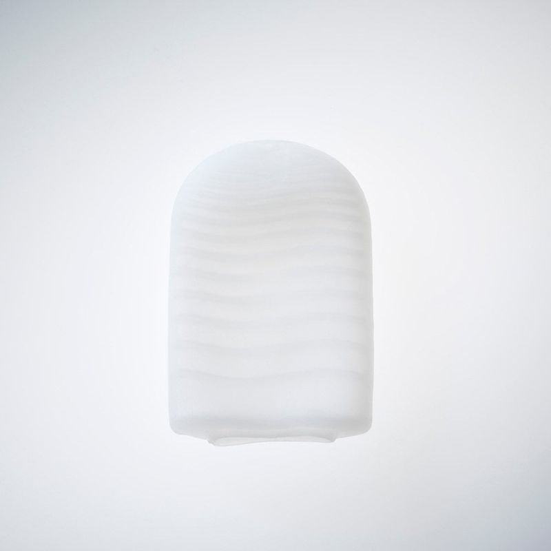Мини мастурбатор нереалистичный Tenga Pocket Wave Line, с рельефом, белый вид 5