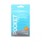 Мини мастурбатор нереалистичный Tenga Pocket Wave Line, с рельефом, белый вид 7
