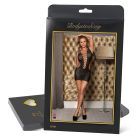 Мини-платье ажурное Star Night с декоративными переплетениями, черный вид 6