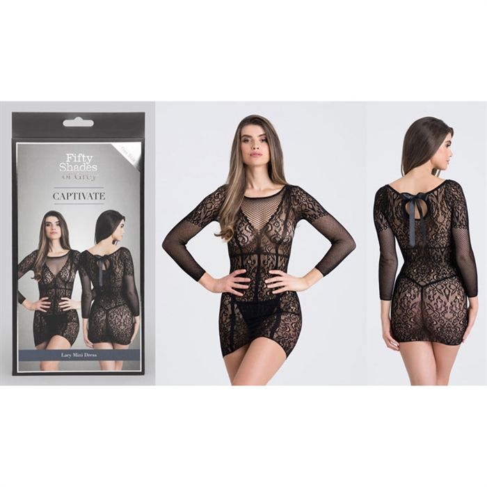 Мини платье Fifty Shades of Grey Long Sleeve Mini Dress one size вид 4