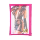 Мини-платье ажурное Star Night с перчатками, черный (без коробки) вид 5