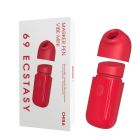 Міні вібратор Chisa 69 ECSTASY Marker Pen з вакуумною стимуляцією клітора, червоний вид 2