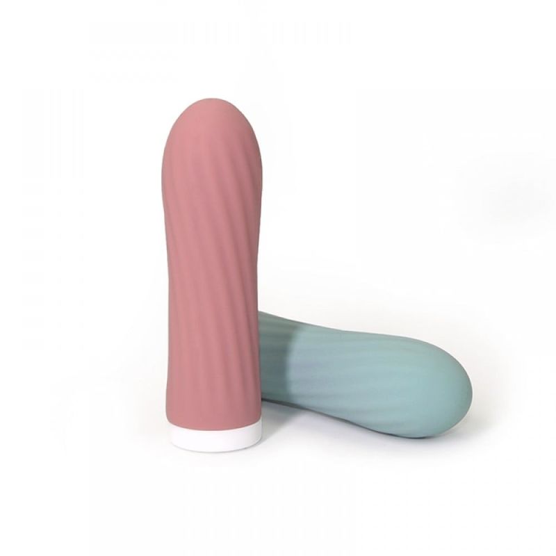 Мини-вибратор для клитора рельефный Sweet Em Velvet Lure, 10 режимов вибрации, голубой вид 7