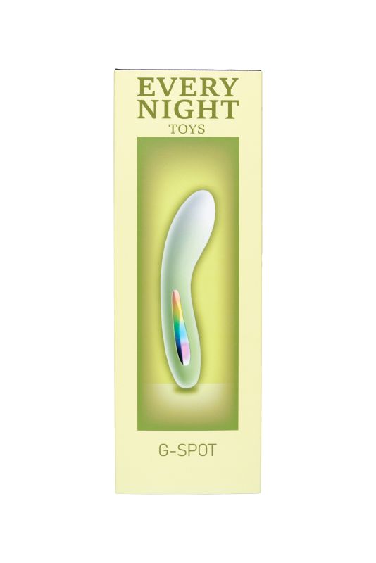 Мини вибратор для точки G Every Night Toys с цветным светодиодом, зеленый градиент вид 6