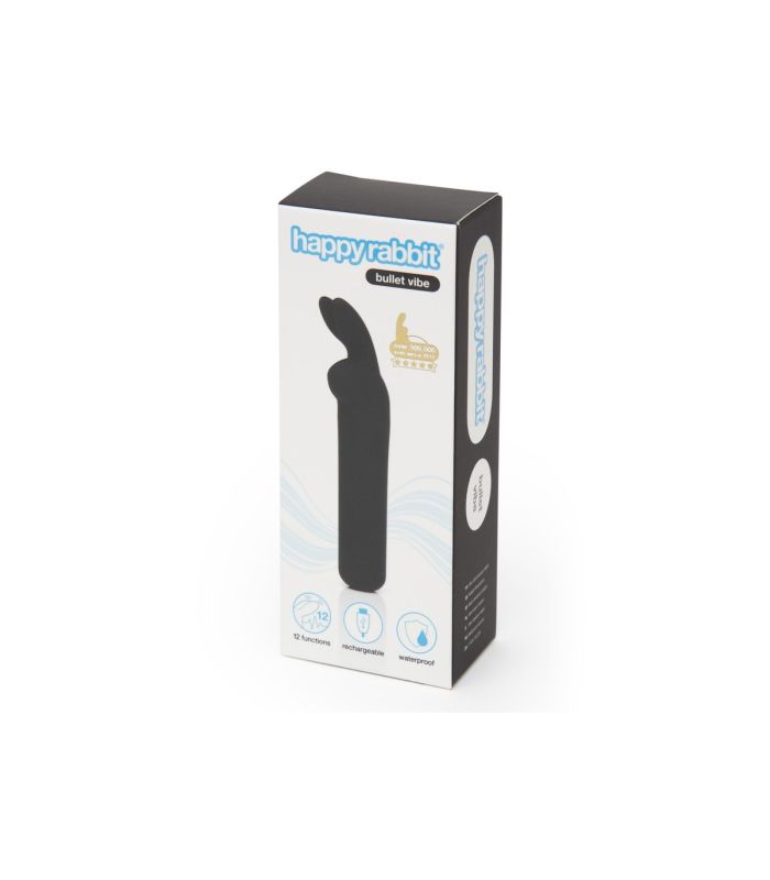 Міні вібратор Happy Rabbit Rechargeable Bullet BLACK вид 5
