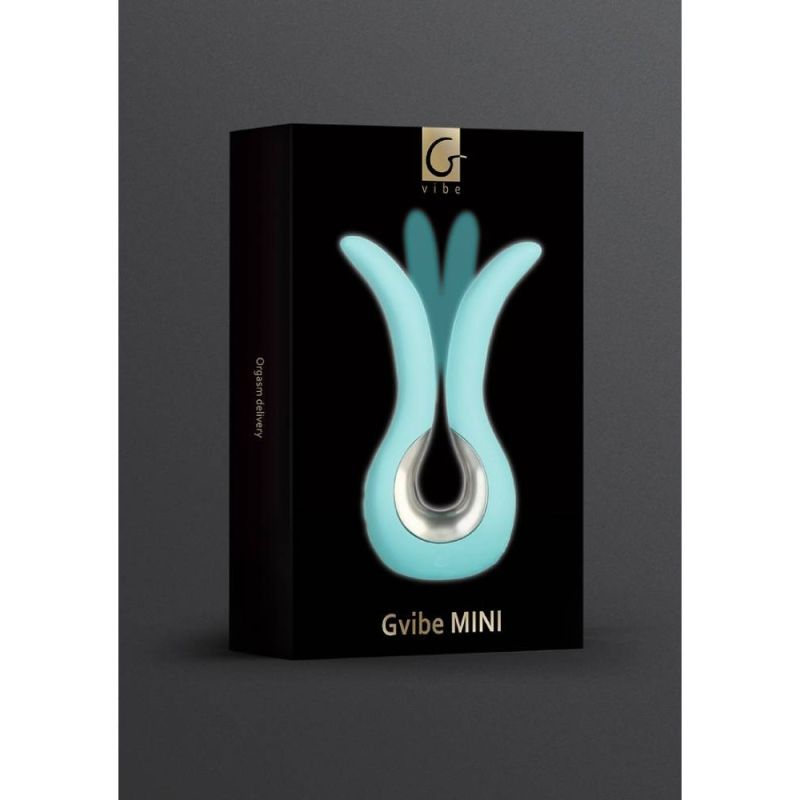 Міні-вібратор нереалістичний Gvibe Tiffany для вагіни, клітора та анальної зони, м'ятний, 10.5 х 2 см вид 7