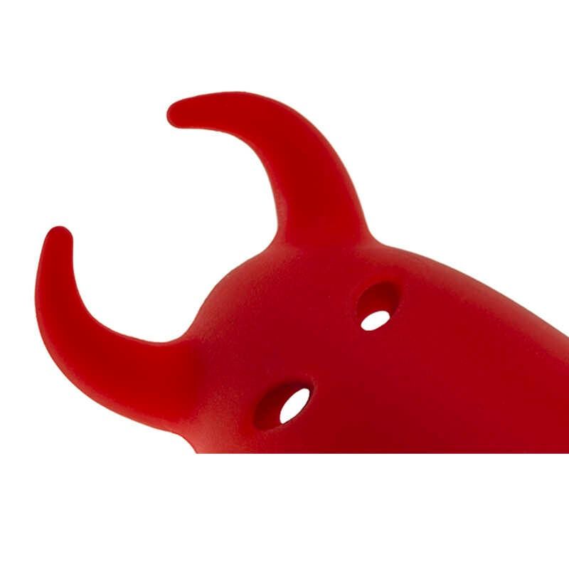 Міні вібратор-куля ,,Диявол,, Adrien Lastic силіконовий, червоний вид 3