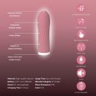 Міні-вібратор рельєфний Sweet Em Velvet Lure, рожевий вид 14