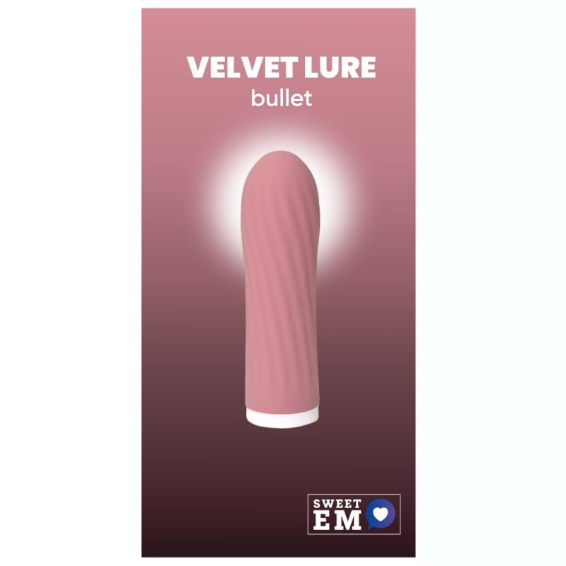 Міні-вібратор рельєфний Sweet Em Velvet Lure, рожевий вид 15