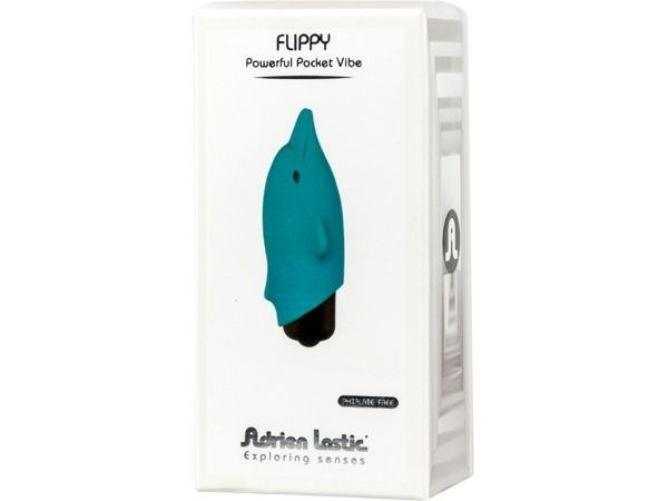 Міні-вібратор у вигляді дельфінчика, блакитний, Adrien Lastic Pocket Vibe Flippy Blue, 7,5 х 2,5 см вид 5