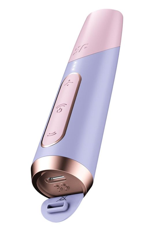 Миниатюрный вакуумный стимулятор клитора Satisfyer Bold Kiss розово-сиреневый вид 5