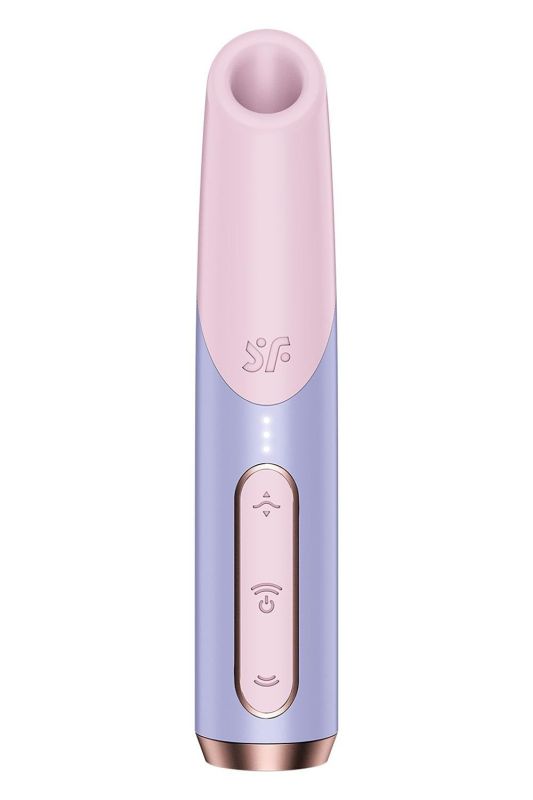 Миниатюрный вакуумный стимулятор клитора Satisfyer Bold Kiss розово-сиреневый вид 2