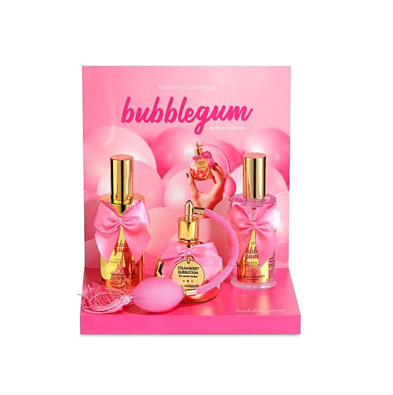 Набір Bijoux Bubblegum (масажна олія, масажний гель, блиск на губ) з ароматом жувальної гумки вид 8