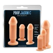 Набор анальных пробок разного размера Chisa Prof.Jason C Dildo Kit в виде пениса