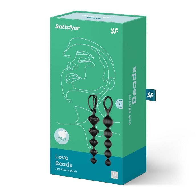 Набір анальних ланцюжків Satisfyer Love Beads, чорний вид 6