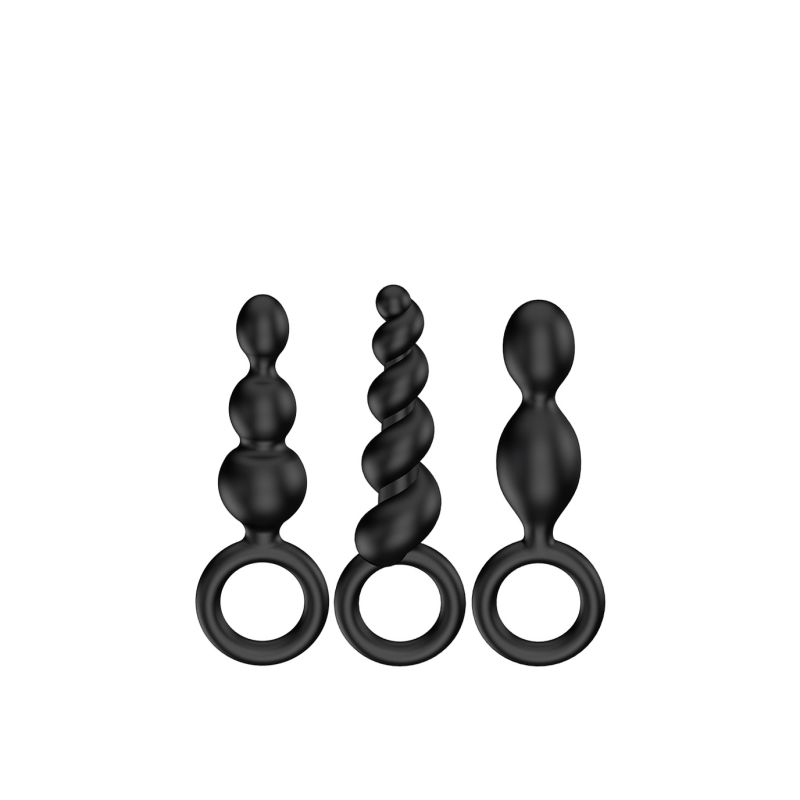 Набір анальних ланцюжків Satisfyer Booty Call set of 3 чорний вид 2