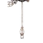 Набор БДСМ - ошейник Chisa Sins Master Control с зажимами для сосков, черный-серебристый вид 5