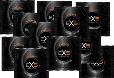 Набор черных презервативов латексных EXS BLACK (цена за 10 шт.)