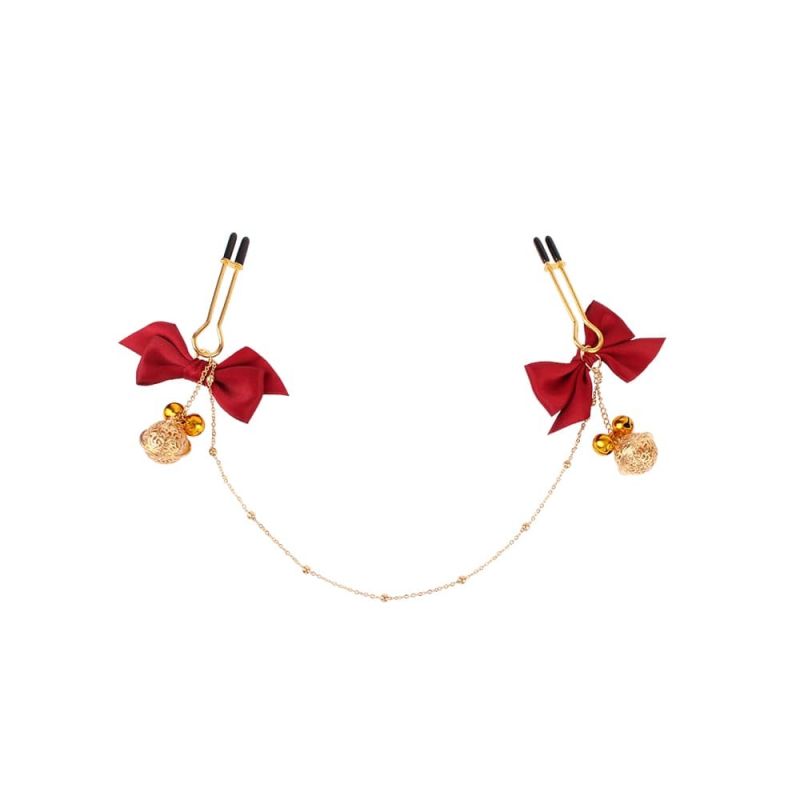 Набор CHISA Senuelo Sexy Tempter Kit анальная пробка и зажимы на соски с бантиками вид 5