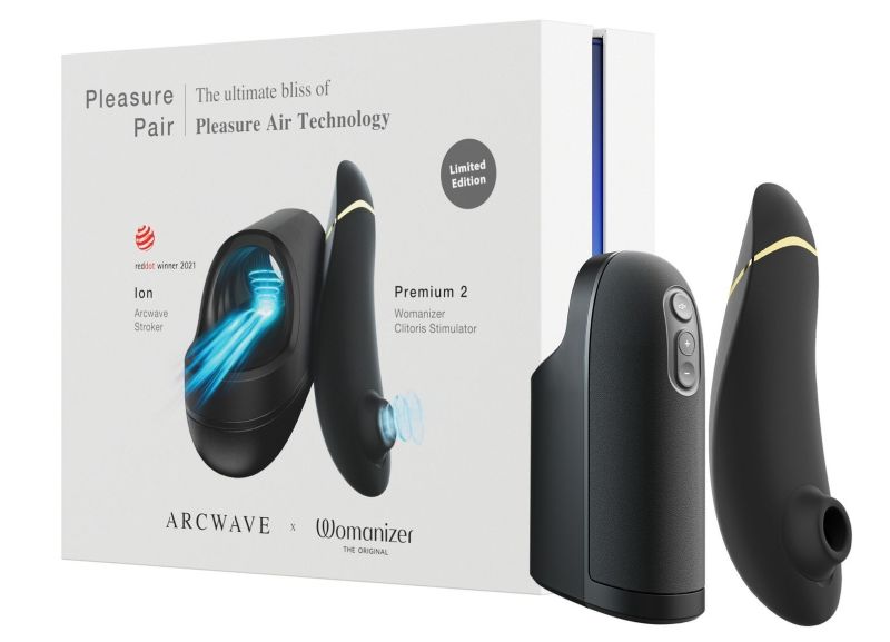 Набір для пар мастурбатор Arcwave Ion + Womanizer Premium 2 Black, Pleasure Pair, чорний вид 2