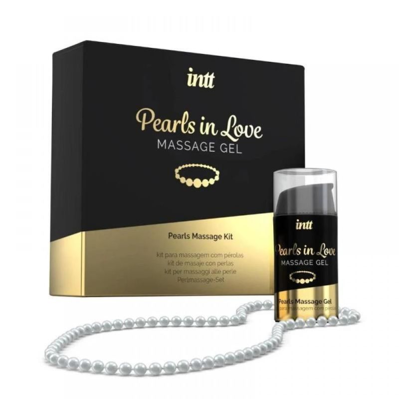 Набір для інтимного масажу Intt Pearls in Love, 15 мл, з гелем та перловим намистом вид 2